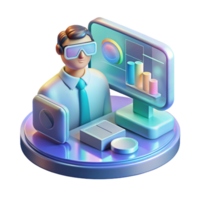 dramatic rustic Future of Work Virtual Office Holographic Interface Cutout high resolution png