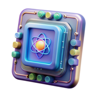 stunning traditional Future Quantum Computer Interface Design Transparent Background original png