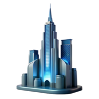 extraordinary rustic Future Skyscraper Silhouette Transparent Background with Night View authentic png