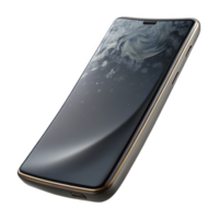 elegant minimalist Future Smartphone Curved Display Black Finish Element original png