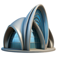 extraordinary classic Futuristic Architecture with Curved Lines Transparent Background authentic png