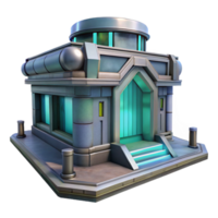 magnificent abstract Futuristic Building Teleportation Entrance Isolated genuine png