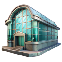stunning artistic Futuristic Building Isolated with Detailed Architectural Design professional png