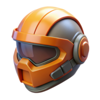 elegant minimalist Futuristic Helmet Cutout with Orange Visor genuine png