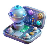serene creative Futuristic Interface Displaying 3d Model Generated by Ai Transparent Background png