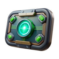 beautiful classic Futuristic Interface Hud Isolated with Green Display genuine png