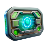 stunning contemporary Futuristic Interface Hud Isolated with Green Display high quality png