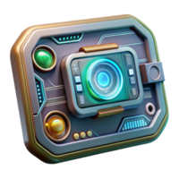 serene creative Futuristic Interface Isolated with Hud Display detailed png