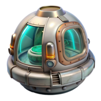 beautiful artistic Futuristic Nanotech Medical Pod Transparent original png