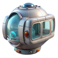 serene minimalist Futuristic Nanotech Medical Pod Transparent original png