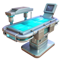 extraordinary minimalist Futuristic Nanotech Operating Table Transparent professional png