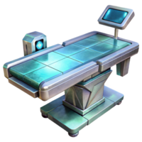 beautiful classic Futuristic Nanotech Operating Table Transparent original png