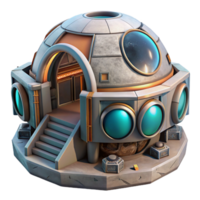 dramatic artistic Futuristic Space Habitat Cutout Graphic high quality png