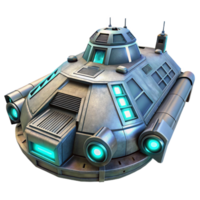 serene abstract Futuristic Spaceship Exterior with Engine Glow Isolated png