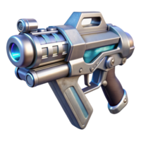 wonderful abstract Futuristic Weapon Blaster Silver Transparent Background high resolution png