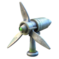 impressive classic Futuristic Wind Turbine Side View Transparent Background professional png