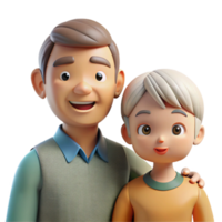 stunning creative Generational Bond Illustrated Transparent Background high quality png
