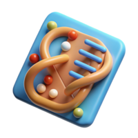 stunning creative Genetic Data Visualization with 3d Model Cutout high resolution png