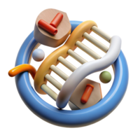 elegant abstract Genetic Modification Process Diagram Cutout professional png