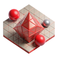 magnificent classic Geometric Algorithm Visualization with Purple Hues Isolated high quality png