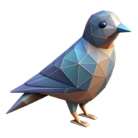 vibrant abstract Geometric Bird in Digital Sky Cutout high quality png