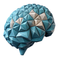 serene abstract Geometric Brain Illustration Cutout with Modern Design high quality png