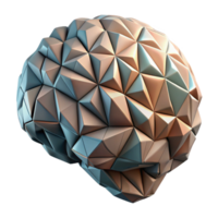 elegant rustic Geometric Brain Illustration Cutout with Modern Design premium png