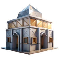beautiful artistic Geometric Building Design Side View Transparent exclusive png