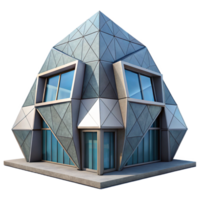 dramatic creative Geometric Building with Angular Design authentic png