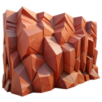 wonderful artistic Geometric Canyon Walls Isolated with Reddish Hues authentic png
