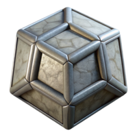 serene minimalist Geometric Cube Pattern Isolated Element genuine png