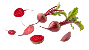Fresh beets arranged in an artistic display png