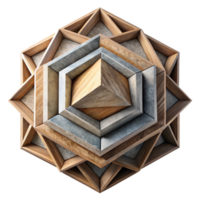 elegant abstract Geometric Fusion Design with 3d Effect Cutout high quality png