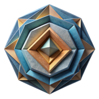 impressive rustic Geometric Fusion Design with 3d Effect Cutout high resolution png
