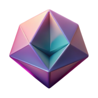 beautiful abstract Geometric Gradient Shape Isolated with Soft Lighting original png