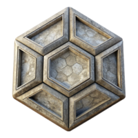 serene abstract Geometric Hexagon Pattern Isolated Element authentic png