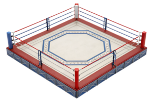 Boxing ring setup for a competition event png