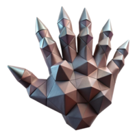 beautiful rustic Geometric Horror Hand Isolated Claw Extended authentic png