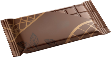 Chocolate bar wrapper design with elegant patterns png