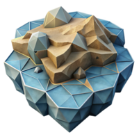 stunning artistic Geometric Island Formation Isolated with Irregular Outline authentic png