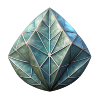 vibrant creative Geometric Leaf Pattern Transparent Background Isolated high resolution png