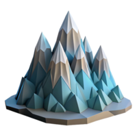 extraordinary abstract Geometric Mountain Range Low Poly Style Cutout professional png