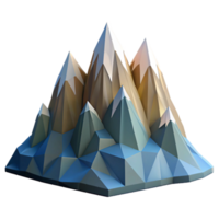 beautiful abstract Geometric Mountain Range Low Poly Style Cutout exclusive png