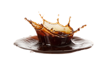Coffee splash captures dynamic movement and energy png