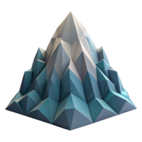 beautiful classic Geometric Mountain with Low Poly Style authentic png