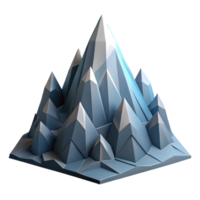 wonderful artistic Geometric Mountain with Sharp Edges Transparent Background high resolution png