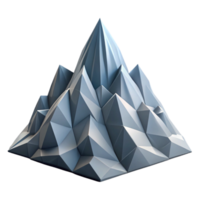 dramatic modern Geometric Mountain with Sharp Edges Transparent Background premium png