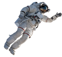 Astronaut floating in outer space during mission png