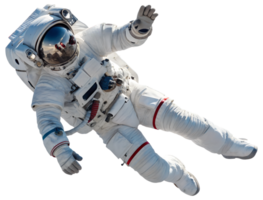 Astronaut performing a spacewalk in microgravity png