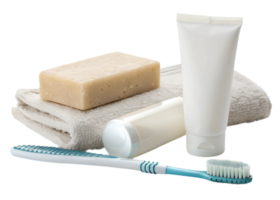 Essentials for daily personal care routine png